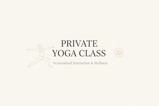 minimalist Private Yoga Class with Text